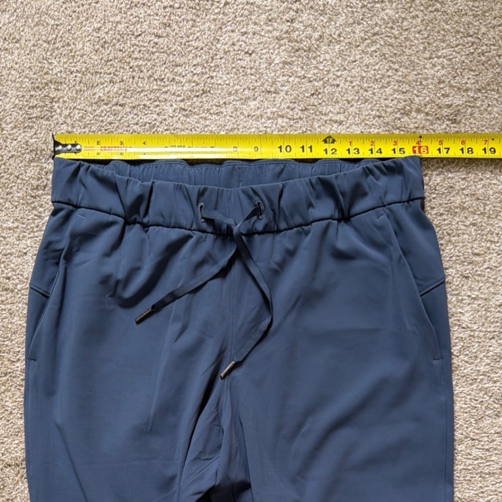 Lululemon On the Fly 7/8 Pant Iron Blue Luxtreme Drawstring Trousers Women Sz 10 - Picture 7 of 11